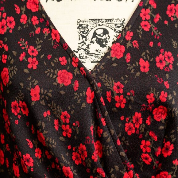 Anthropologie Meadow Rue Red Floral Top - Picture 3 of 4